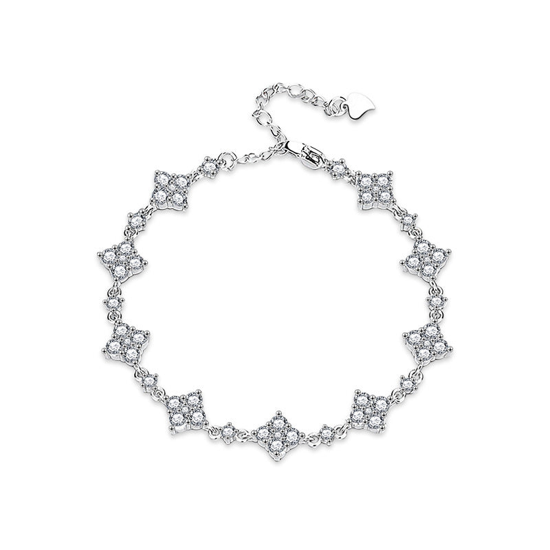 Clover Moissanite Bracelet