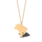 Wanderlust Map Pendant Necklace