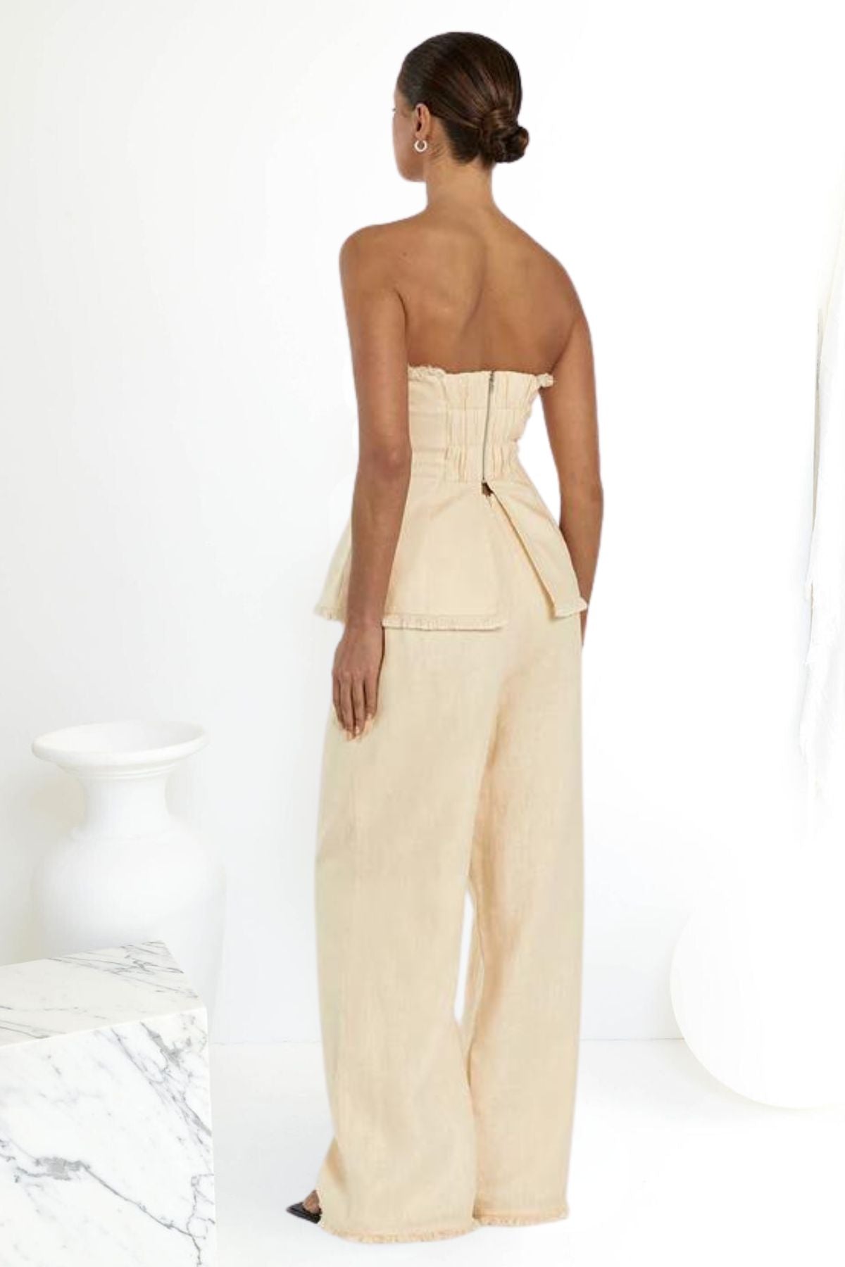 Zahara Charlotte Linen Fringed Top & Pant