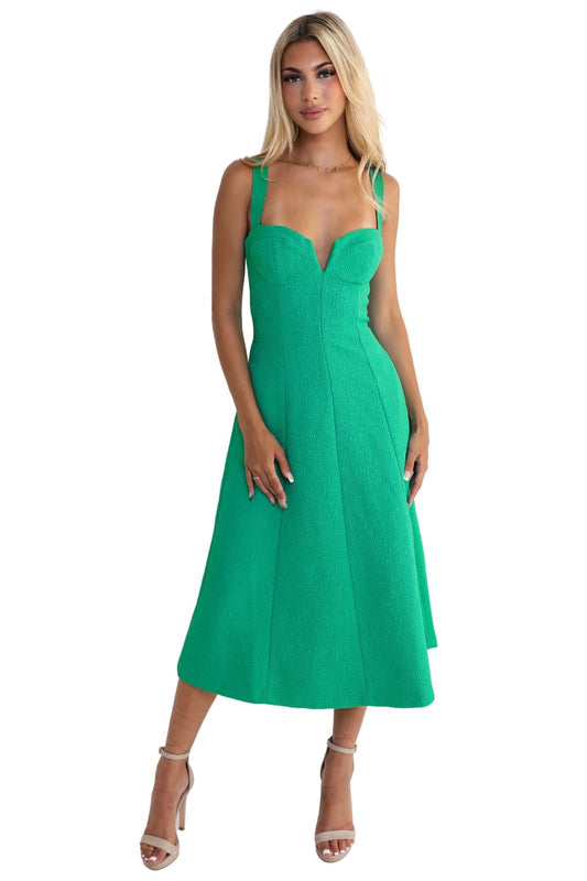 Dionne Charlotte Midi Dress (Golf Green)