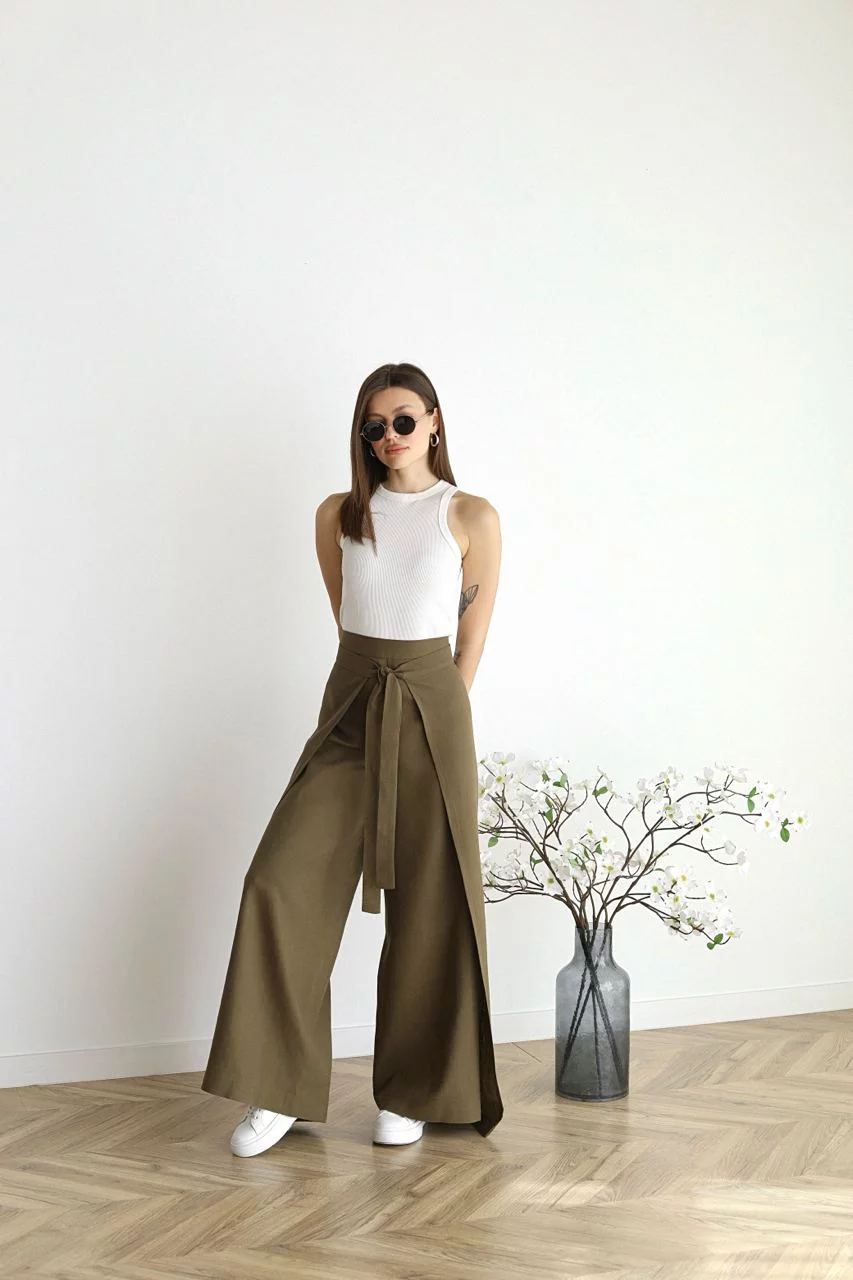 Isolde |Charlotte Wide-Crop Linen Trousers