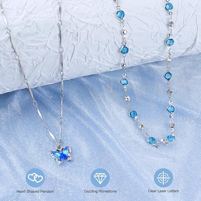 Blue Butterfly Necklace