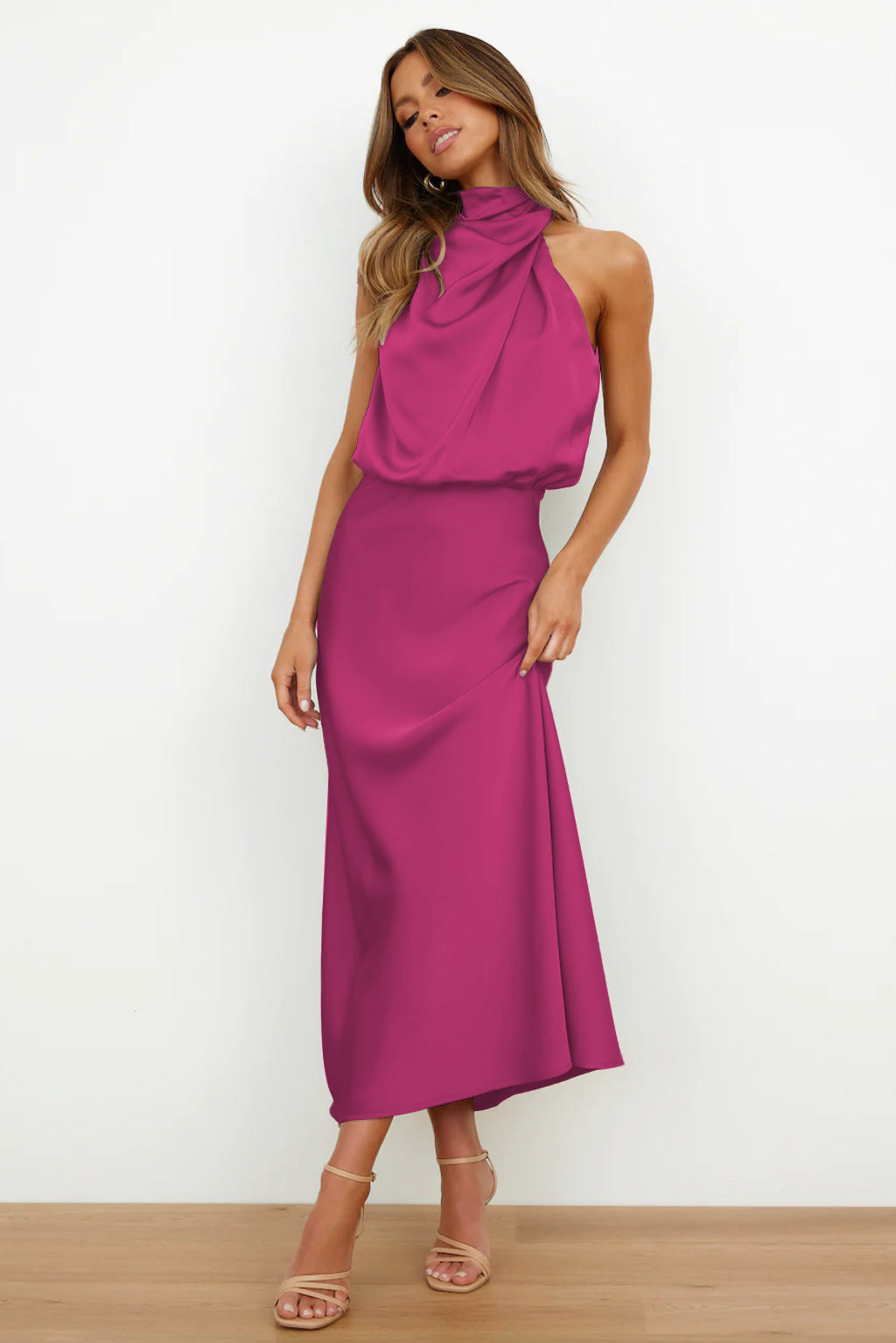 Kirsten | Charlotte Satin Maxi Dress