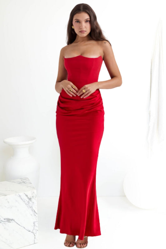 House Of CB  | Charlotte Corset Dress (Red)