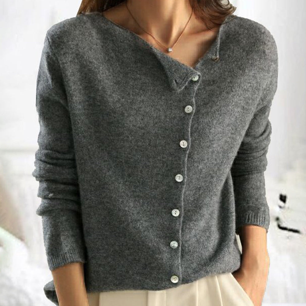 Heather | Charlotte Elegant Wool Cardigan