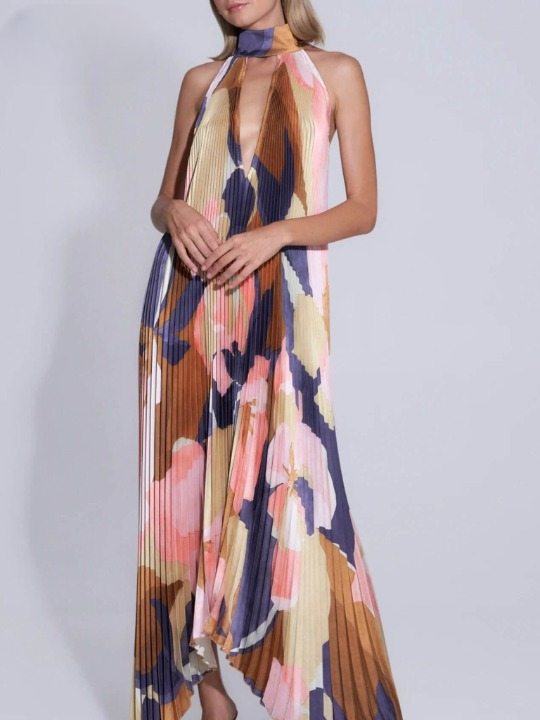 Janella | Maxi Dress with Halter Neck