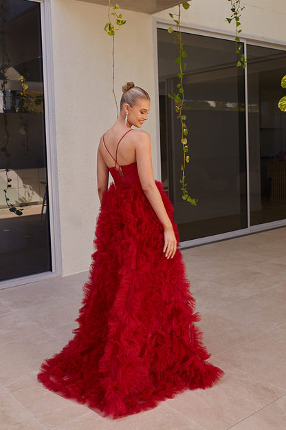 TANIA| Charlotte Devere Gown (Ruby Red)