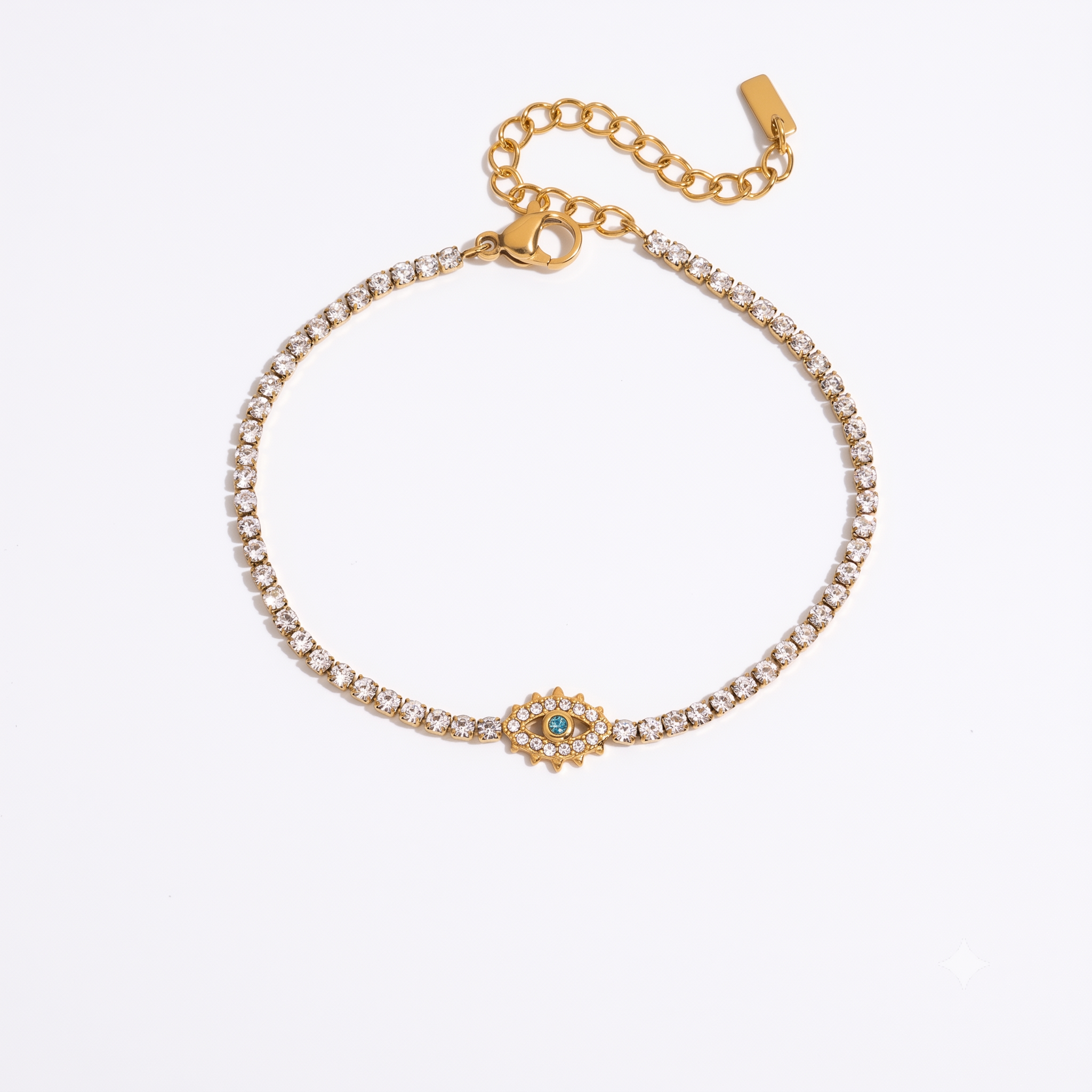 Celestial Steel Bracelet: Mystic Eye