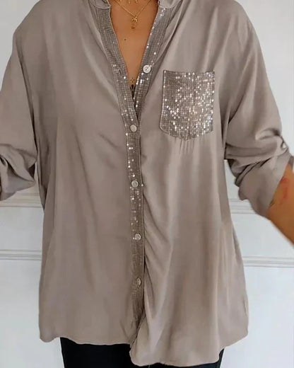 Melina | Charlotte Sequins Loose-Fit Blouse