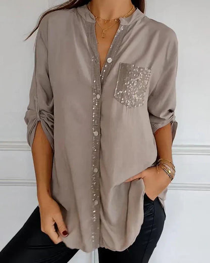 Melina | Charlotte Sequins Loose-Fit Blouse