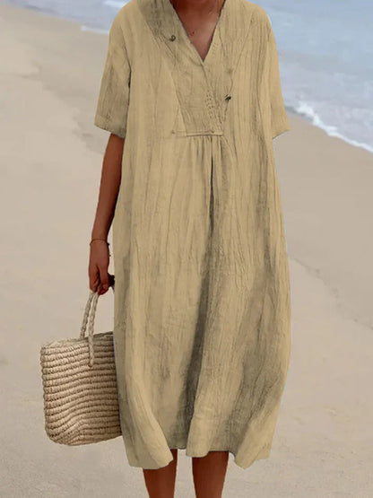 Elara - Linen Summer Dress