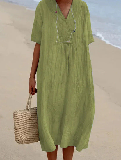 Elara - Linen Summer Dress