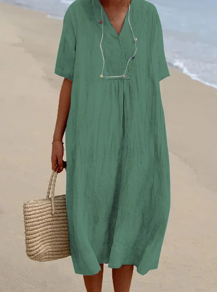 Elara - Linen Summer Dress