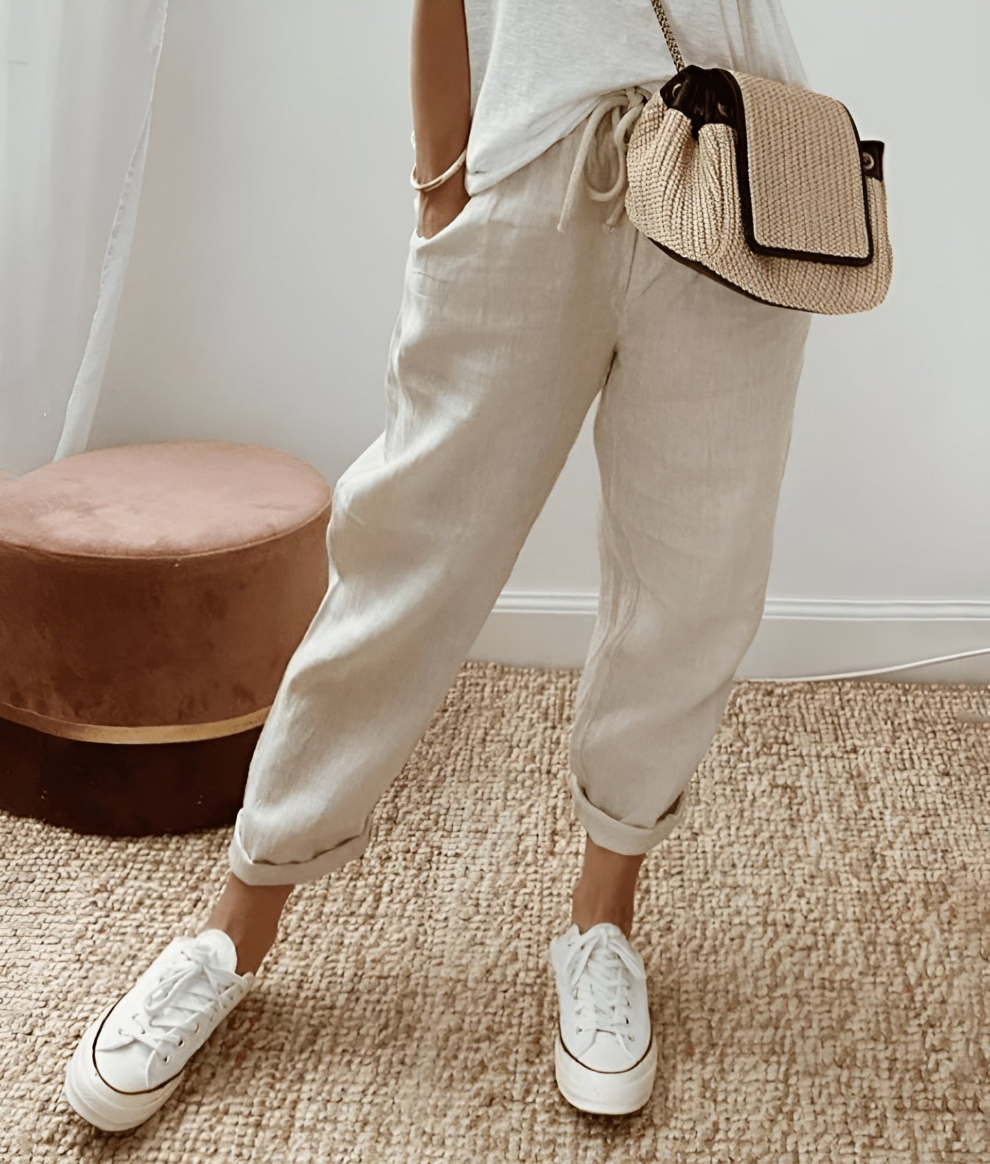 Elisa | Charlotte Chic Cotton Linen Trousers