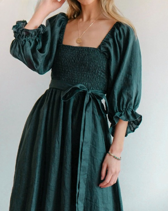 Ophelia | Reversible Ruffled Sleeves Dress