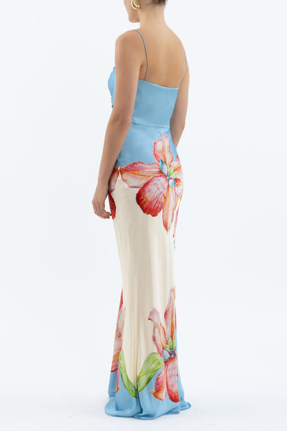 Charlotte Orchid Oasis Strap Gown