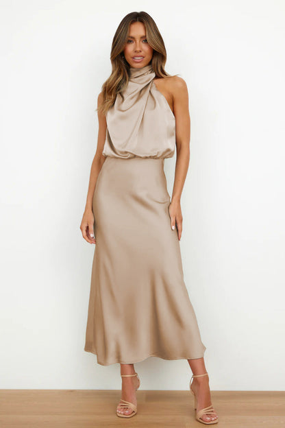 Kirsten | Charlotte Satin Maxi Dress