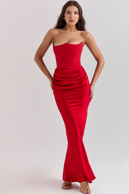 House Of CB  | Charlotte Corset Dress (Red)