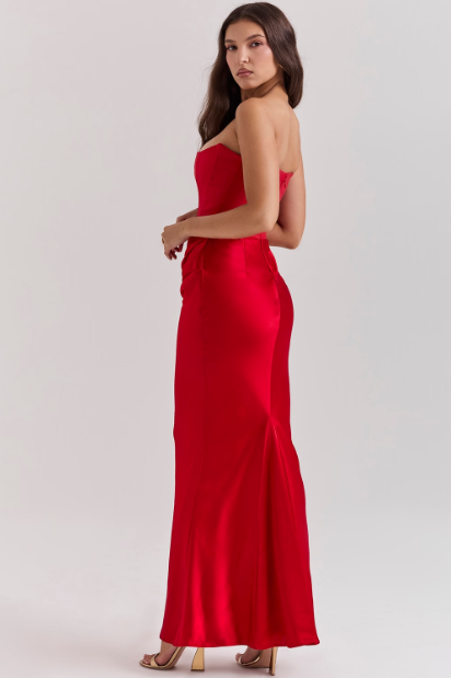 House Of CB  | Charlotte Corset Dress (Red)