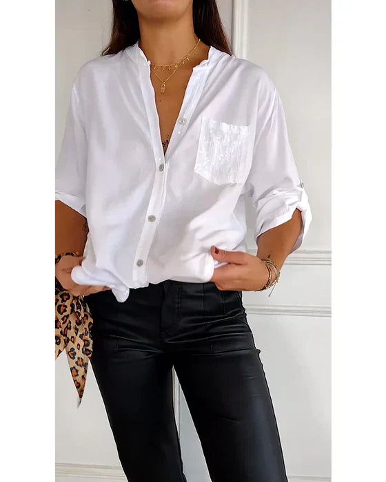 Melina | Charlotte Sequins Loose-Fit Blouse