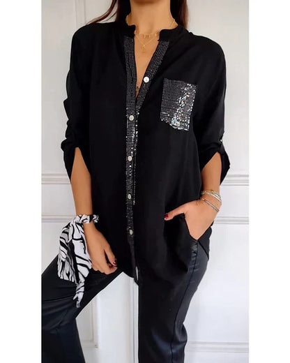 Melina | Charlotte Sequins Loose-Fit Blouse