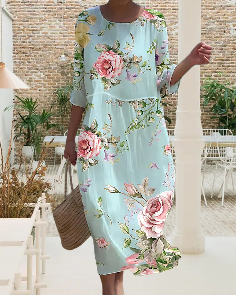 Miranda | Elegant Floral Cover-Up Dress