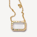 Rectangular Colored Diamond Locket