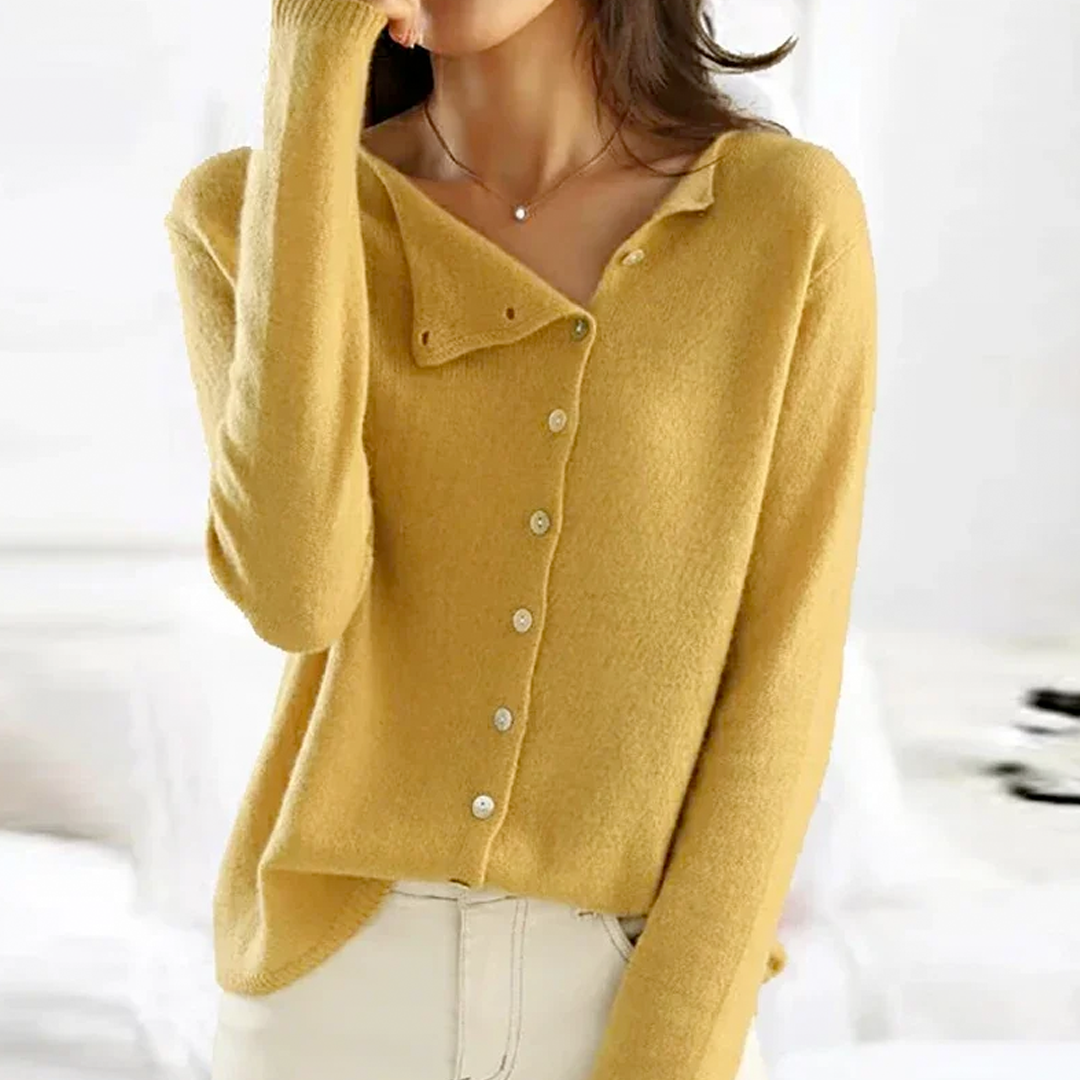 Heather | Charlotte Elegant Wool Cardigan