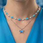 Blue Butterfly Necklace