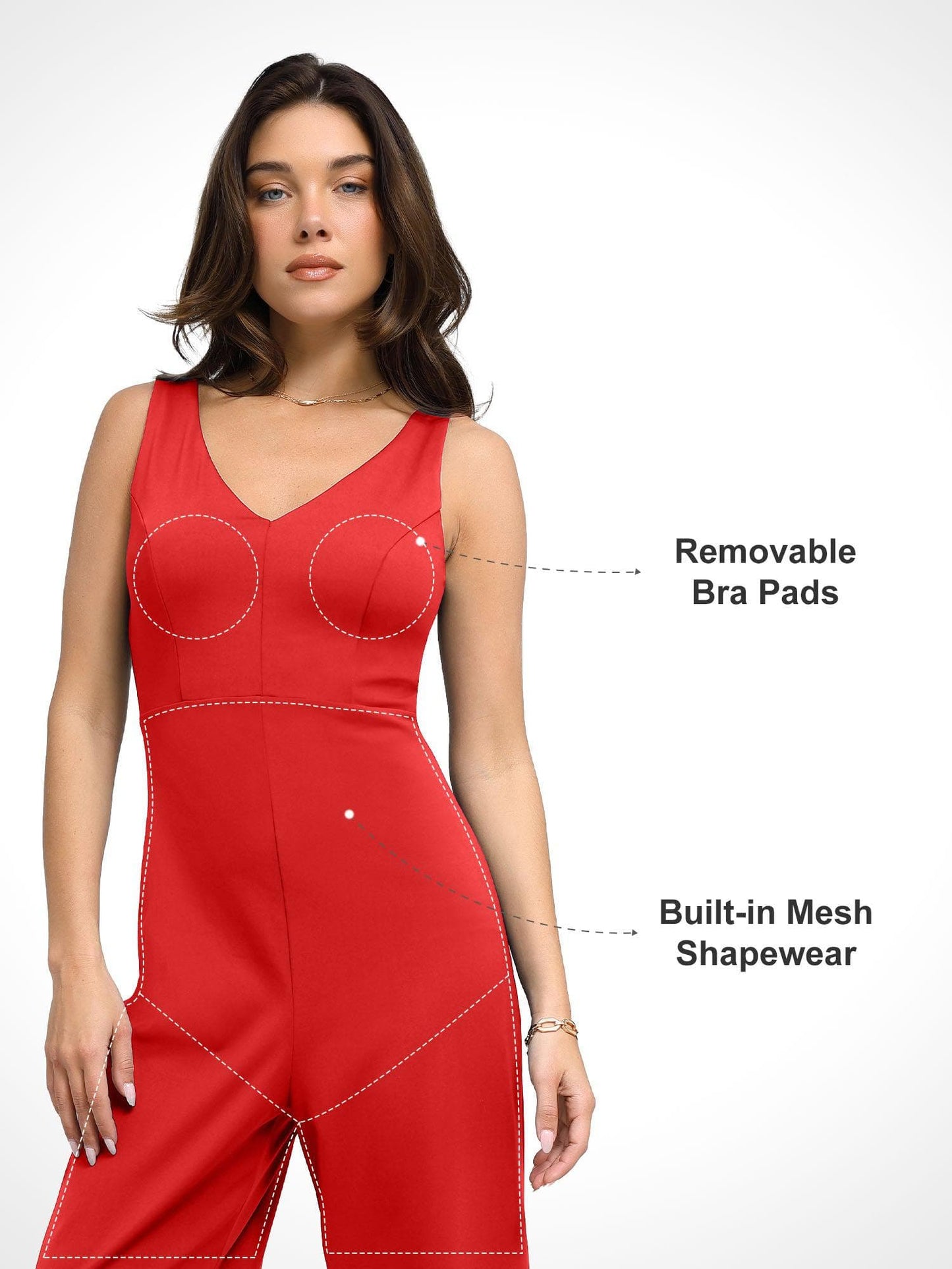 Built-in Shapewear Backless Dress or Jumpsuit