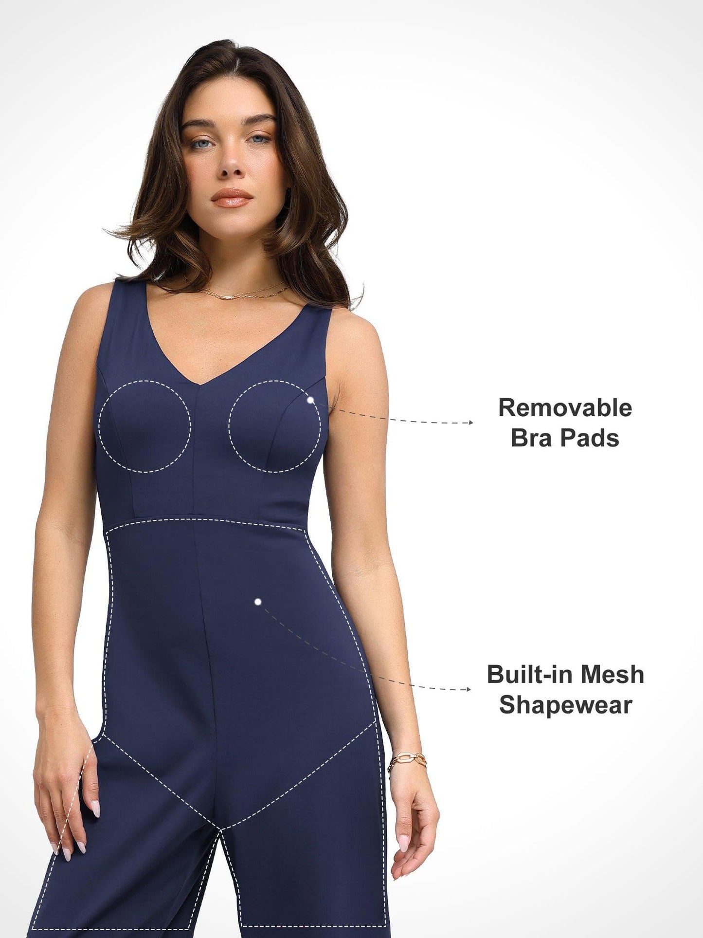 Built-in Shapewear Backless Dress or Jumpsuit