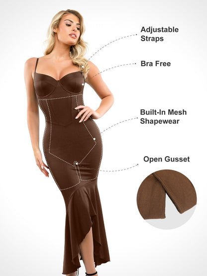 The Shapewear Dress Corset Style Mermaid Hem Slip Maxi