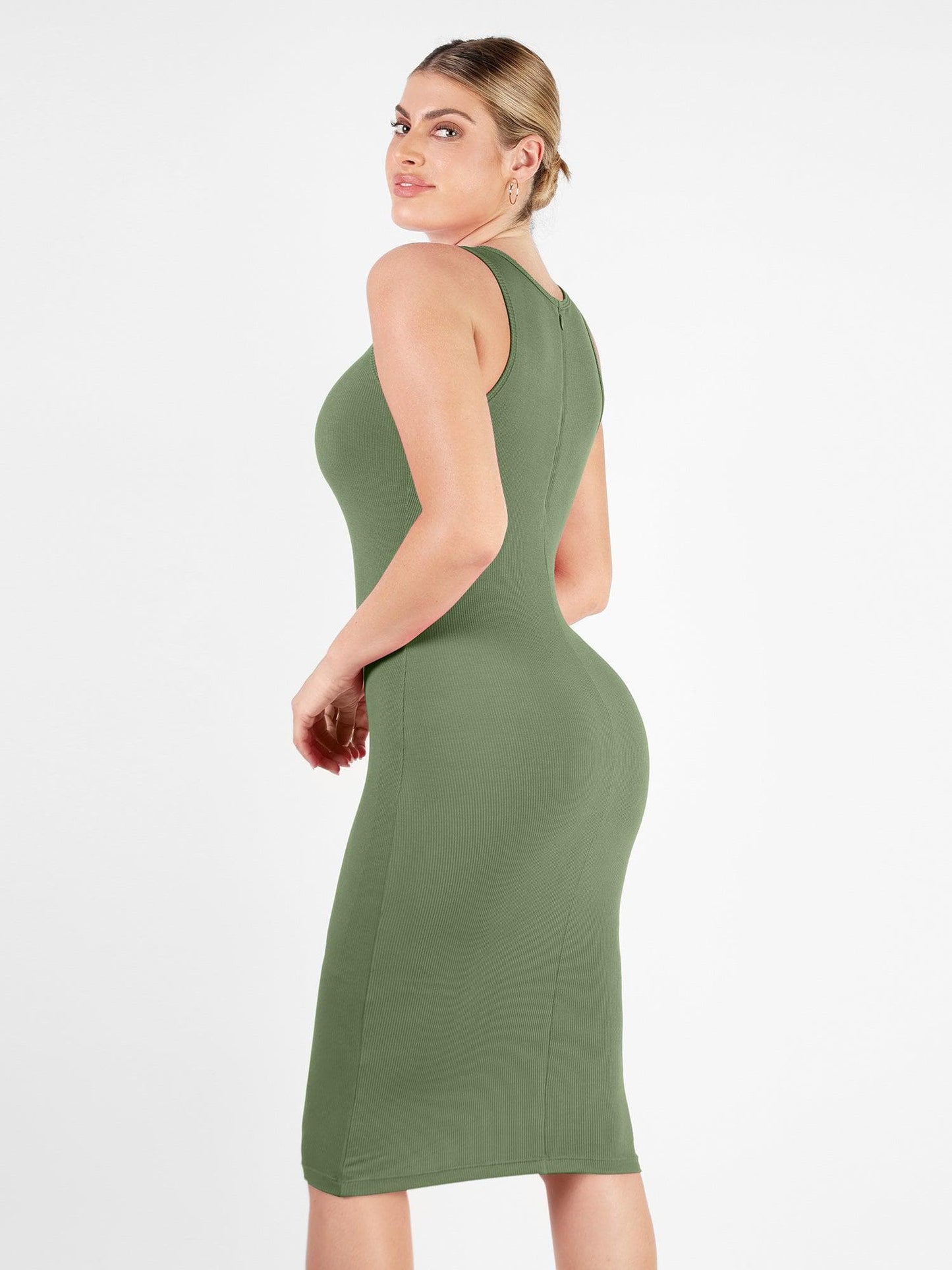 The Shapewear Dresses Crew Neck Sleeveless Midi