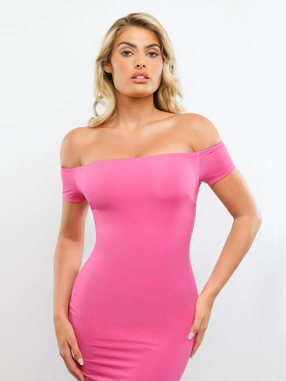 The Shapewear Dress Off Shoulder Maxi