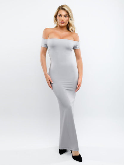 The Shapewear Dress Off Shoulder Maxi