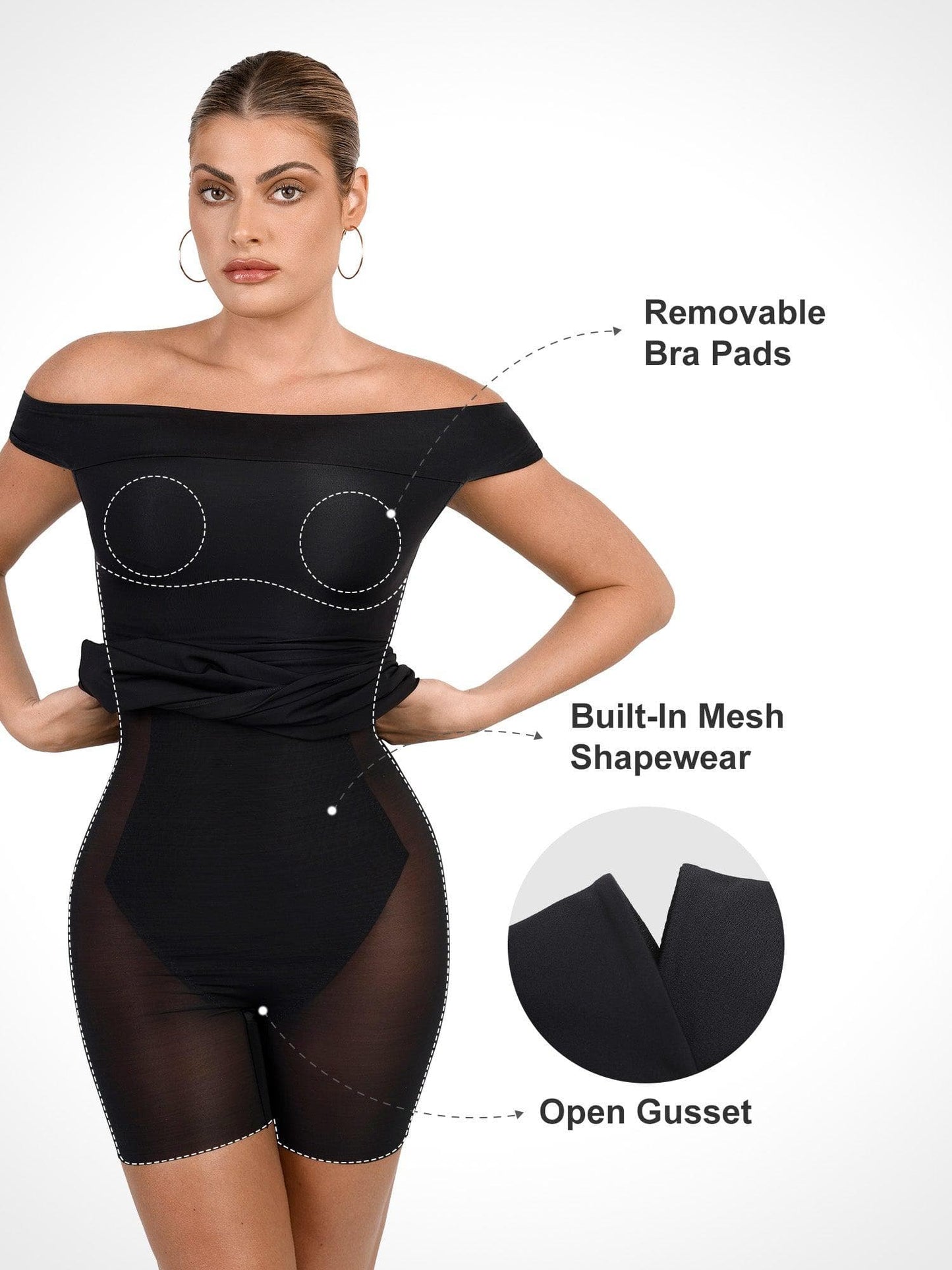 The Shapewear Dress Off Shoulder Mini