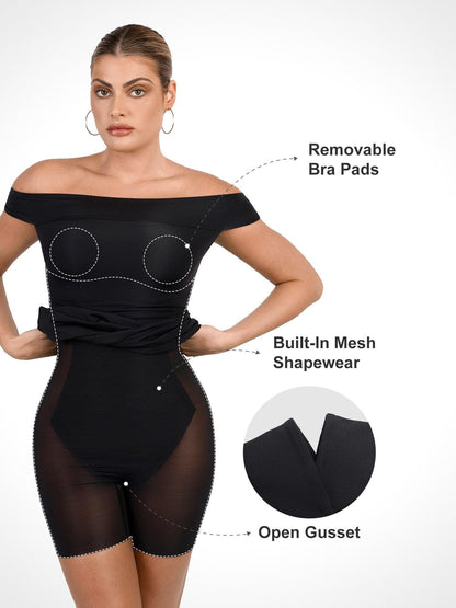 The Shapewear Dress Off Shoulder Mini