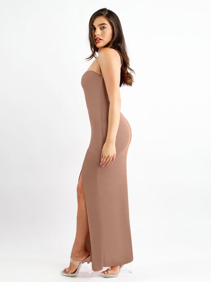 The Shapewear Dress One Shoulder Split Modal Maxi