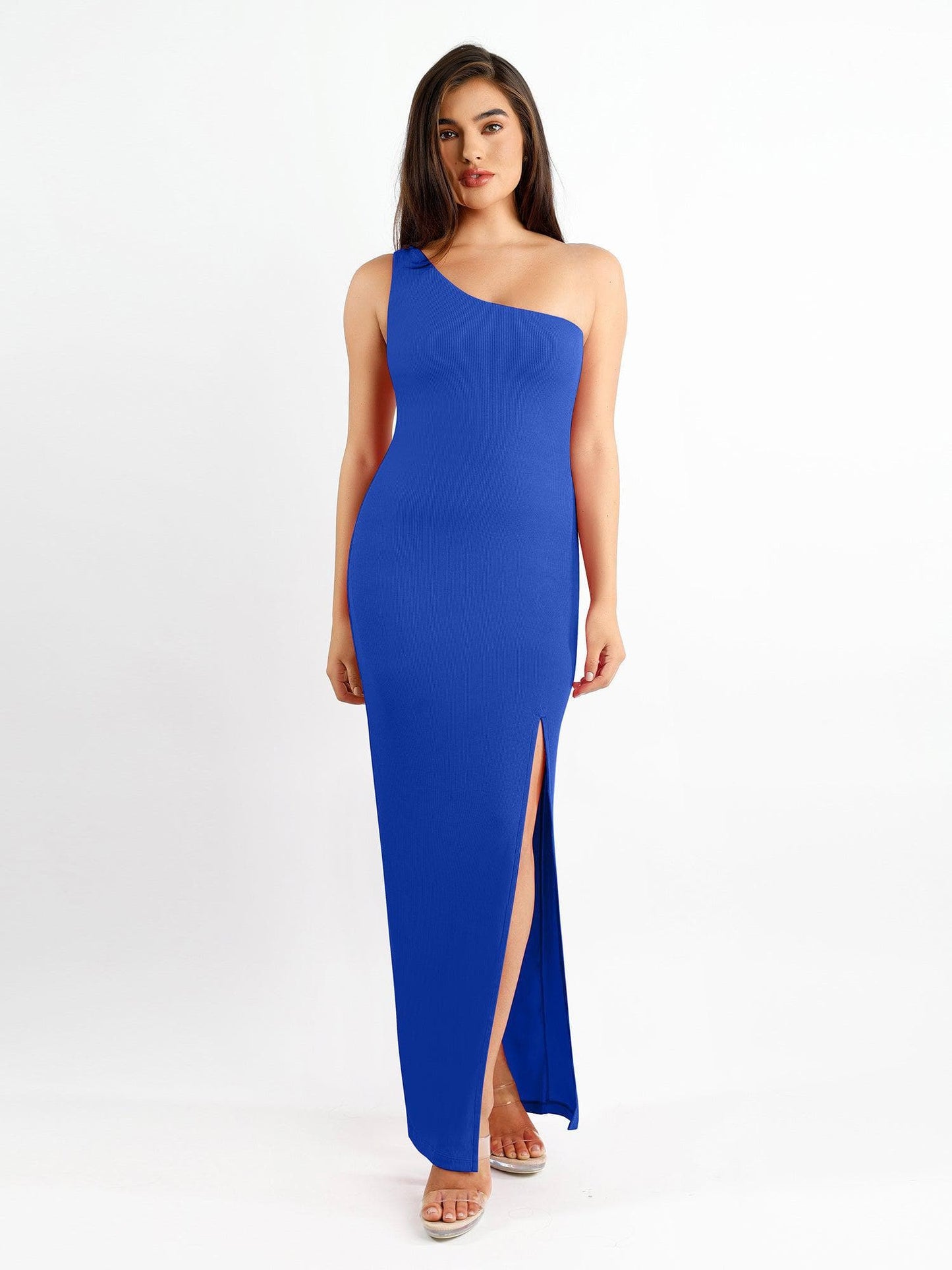 The Shapewear Dress One Shoulder Split Modal Maxi