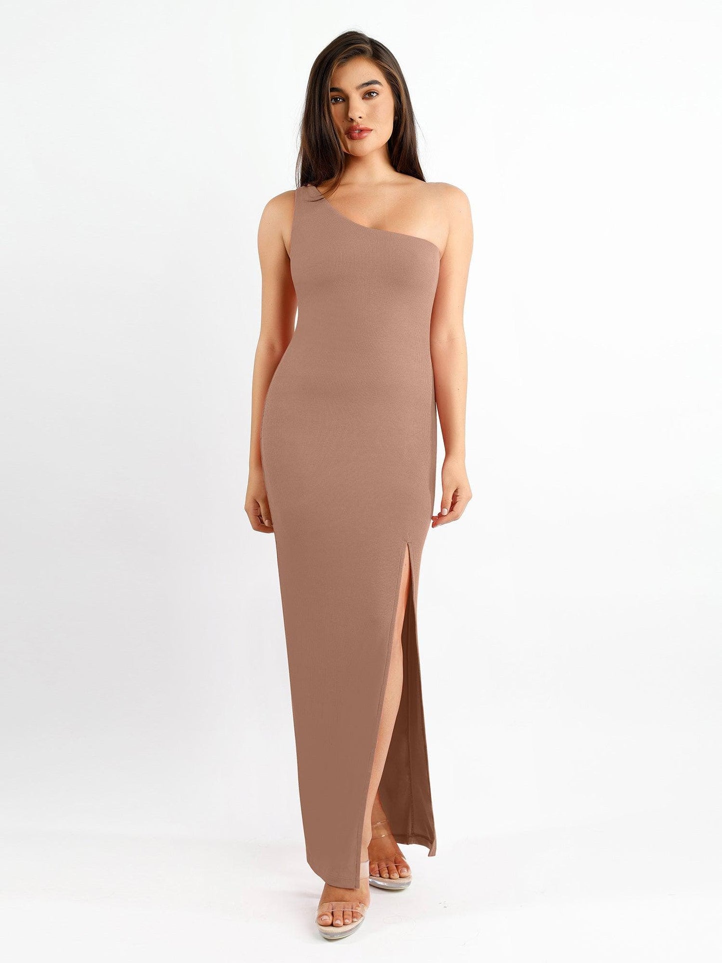 The Shapewear Dress One Shoulder Split Modal Maxi