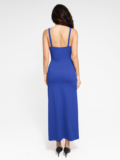 The Shapewear Dress Ruched Slit Maxi