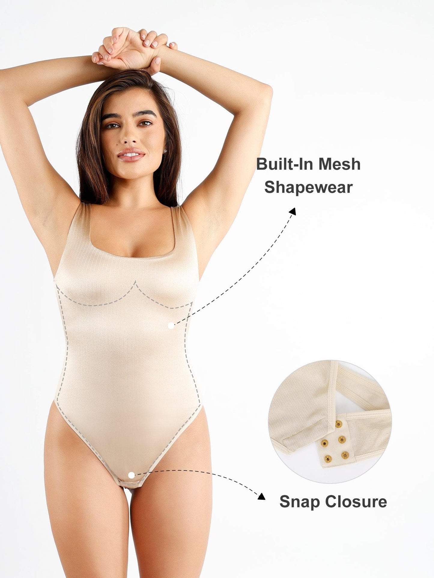 Built-In Shapewear Shine Dress Or Bodysuit