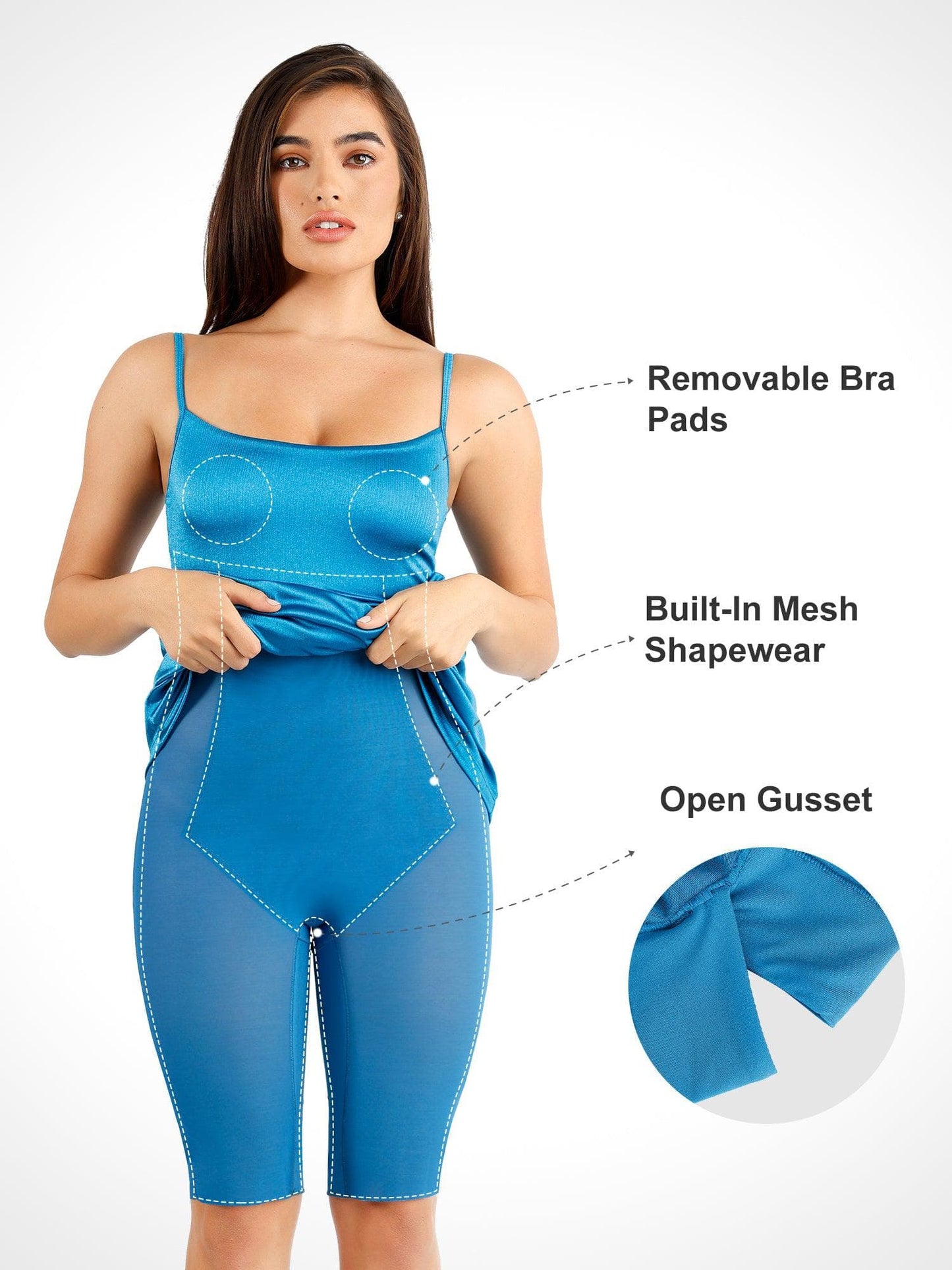 Built-In Shapewear Shine Dress Or Bodysuit