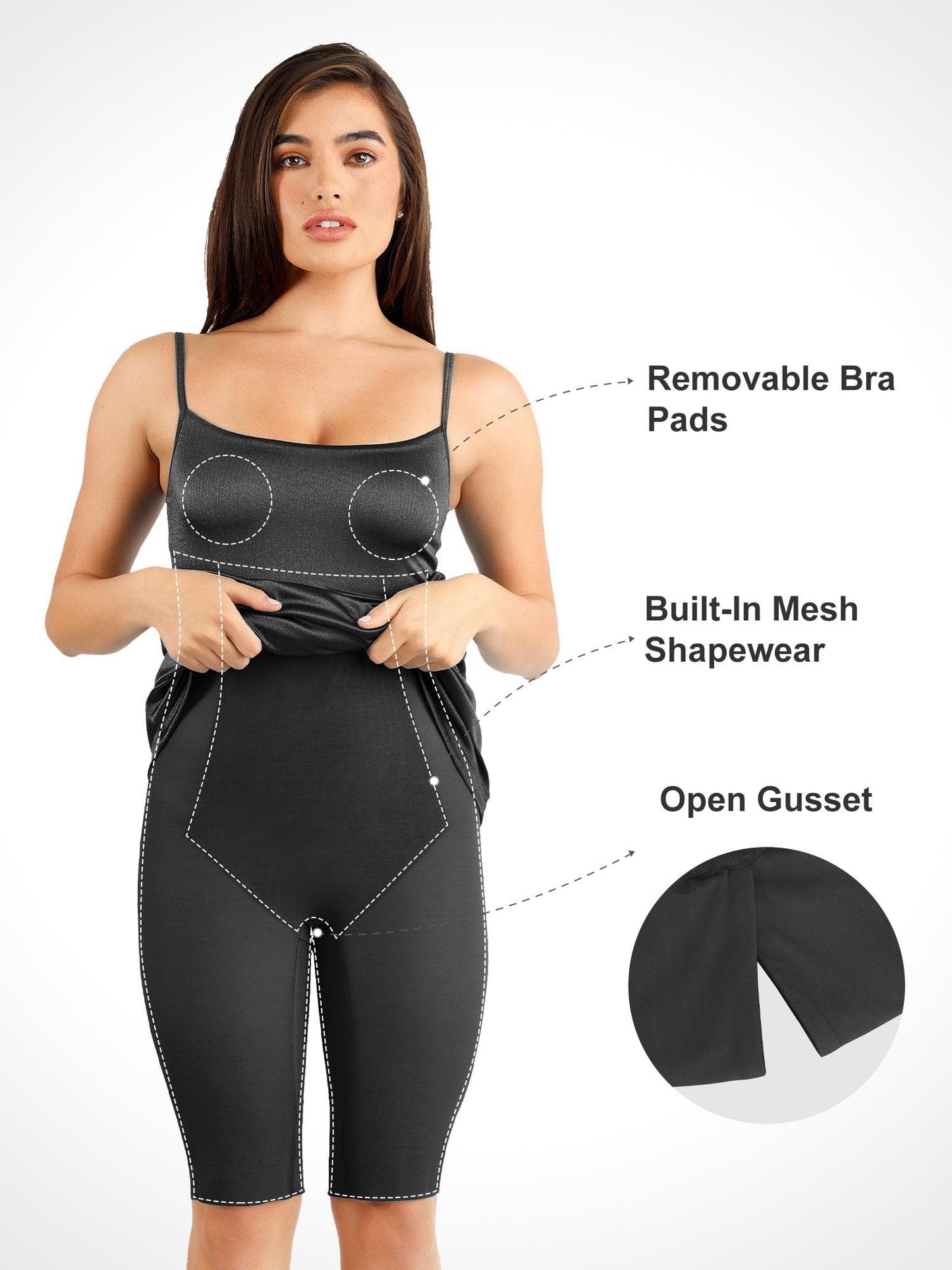 Built-In Shapewear Shine Dress Or Bodysuit