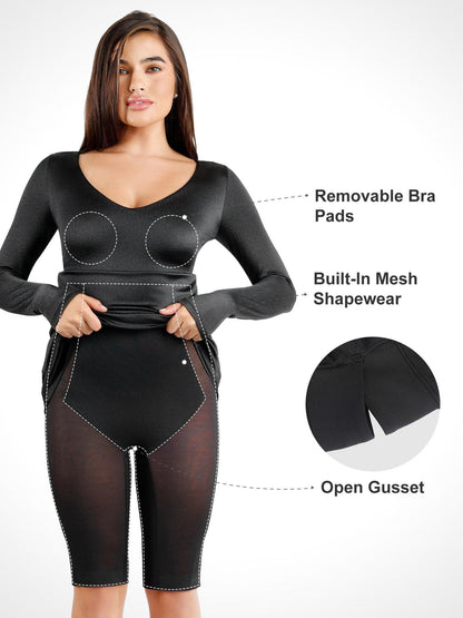 Built-In Shapewear Shine Dress Or Bodysuit