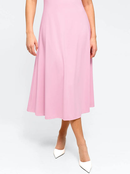 The Shapewear Dress A-Line Square Neck Midi