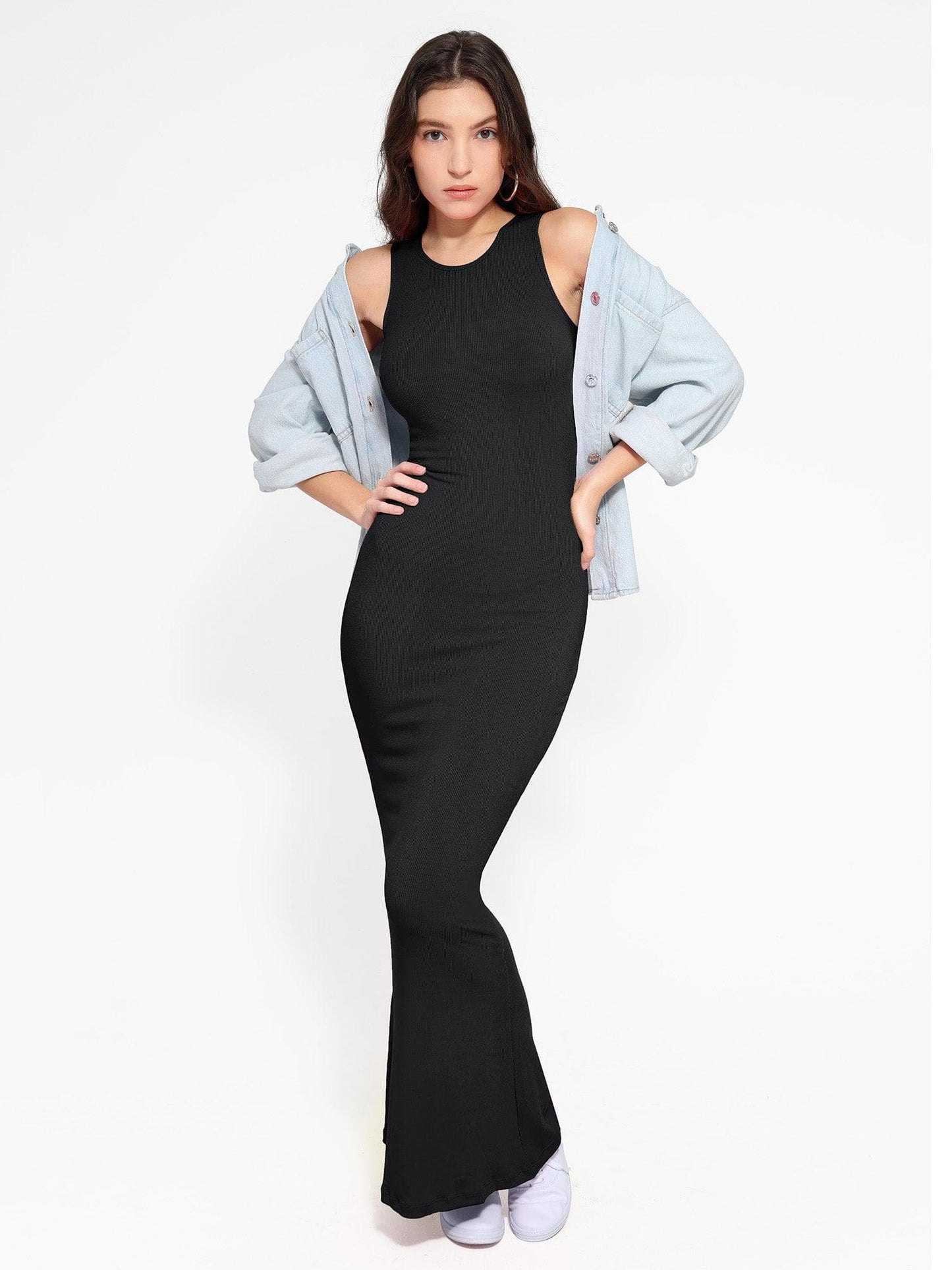 The Shapewear Dress Crew Neck Sleeveless Maxi