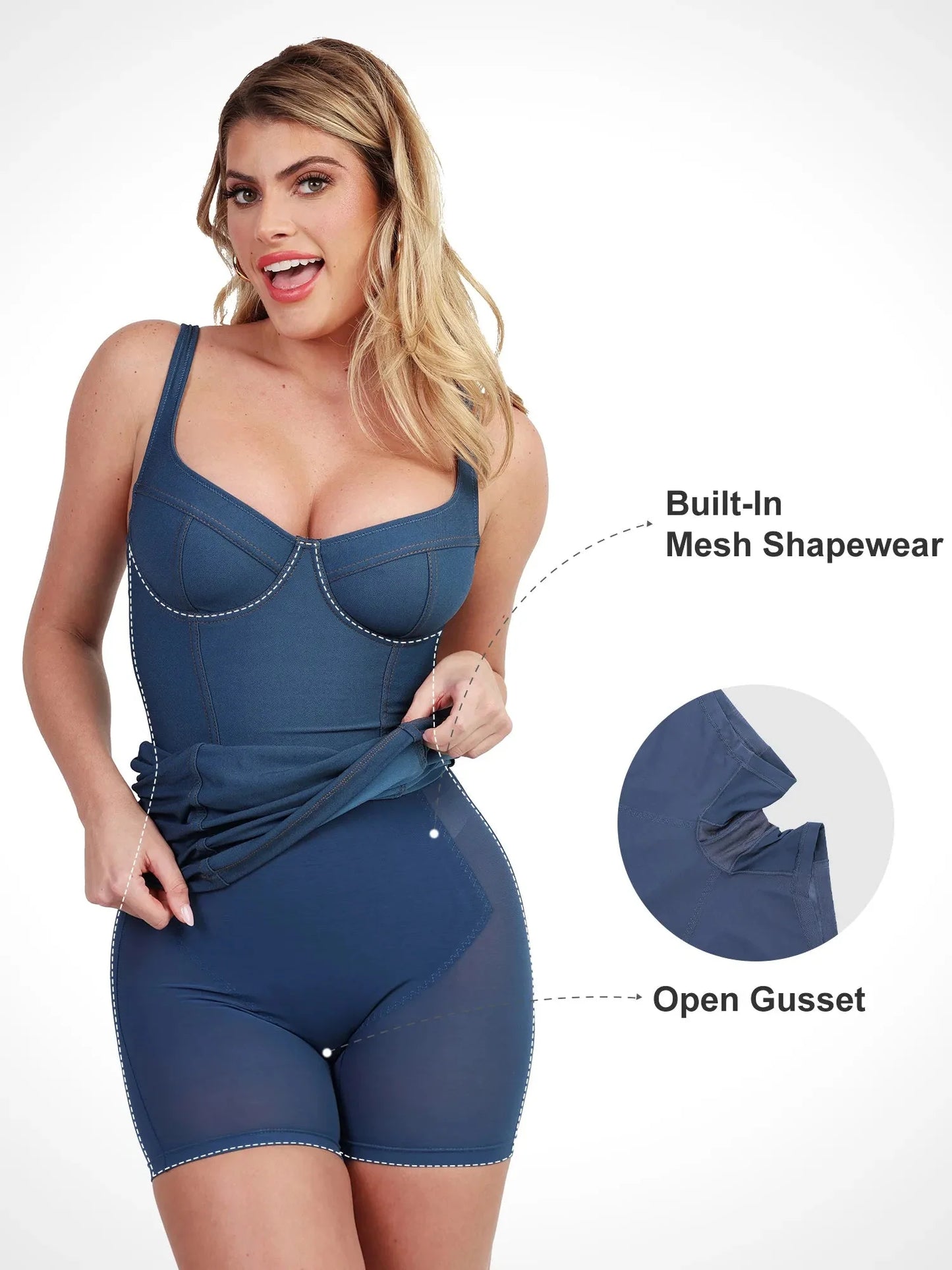 The Shapewear Dress Denim Bustier