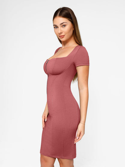 The Shapewear Dress Denim Midi