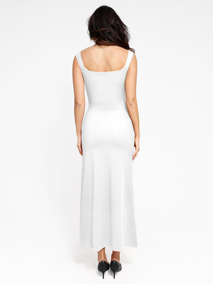 The Shapewear Dress Off Shoulder Split Maxi